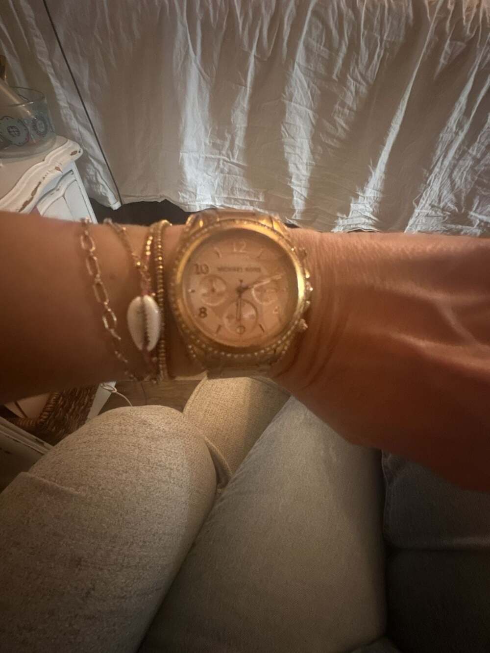 Michael Kors Blair MK5263 Rose Gold-Tone Chronograph Crystal Watch